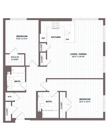 floorplan image of apartment 302